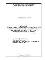 skkn một số giải pháp chỉ đạo giáo viên xây dựng môi trường giáo dục lấy trẻ làm trung tâm ở trường mầm non thị trấn huyện quan sơn, tỉnh thanh hóa  