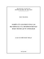 Nghiên cứu giải pháp nâng cao độ chính xác của mô hình số bề mặt  được thành lập từ ảnh Radar