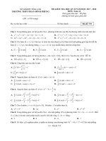 Đề thi học kỳ II Toán 12 năm 2017 – 2018 trường Phan Đình Phùng – Đắk Lắk