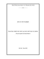 THIẾT KẾ CHẾ TẠO MÁY HÚT BỤI TỰ ĐỘNG