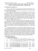 ĐÁNH GIÁ CHẤT LƯỢNG nước và đề XUẤT GIẢI PHÁP QL CHO SONG HAM LUONG