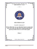 Quy định pháp luật trong việc giải quyết xung đột pháp luật từ quan hệ sở hữu tài sản có yếu tố nước ngoài