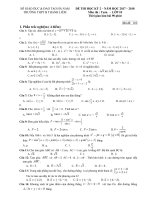 Đề thi học kỳ 2 Toán 10 năm 2017 – 2018 trường THPT B Thanh Liêm – Hà Nam