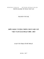 ĐIÊU KHẮC TƯỢNG TRÒN CHẤT LIỆU gỗ VIỆT NAM GIAI đoạn 2000   2015 