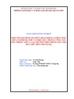 skkn một số giải pháp tổ chức hoạt động 15 phút đầu giờ làm phong phú và hiệu quả trong công tác chủ nhiệm lớp 7a tại trường phổ thông dân tộc bán trú THCS trung hạ 