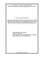 skkn một số giải pháp nhằm giáo dục kĩ năng sống cho học sinh trong các tiết sinh hoạt có chủ đề tại lớp 9a, trường phổ thông dân tộc bán trú trung học cơ sở trung hạ 