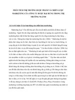 Phân tích thị trường dược phẩm và chiến lược marketing của công ty dược đại hưng trong thị trường ngành 