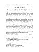 phân tích chiến lược marketing của công ty cổ phần sabeco và so sánh với 2 đại gia nước giải khát là pepsi và cocacola 