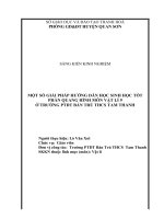 skkn một số giải pháp hướng dẫn học sinh học tốt phần quang hình môn vật lí 9 ở trường PTDT bán trú THCS tam thanh 