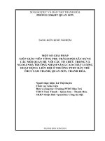 skkn một số giải pháp giúp giáo viên tổng phụ trách đội xây dựng các mối quan hệ với các tổ chức trong và ngoài nhà trường nhằm nâng cao chất lượng hoạt động liên đội ở trường PTDT bán trú THC 