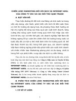 CHIẾN lược MARKETING đối với DỊCH vụ INTERNET ADSL của CÔNG TY VDC và các đối THỦ CẠNH TRANH