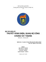 bản trình bày Mối quan hệ giữa thuyết hùng biện và ngành Quan hệ công chúng