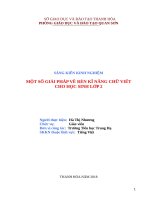 skkn một số GIẢI PHÁP về rèn kĩ NĂNG CHỮ VIẾT CHO học SINH lớp 2 