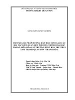 skkn một số giải pháp hướng dẫn học sinh giải các bài tập liên quan đến phương trình hóa học trong môn hóa học 8 ở trường PTDT bán trú THCS tam thanh  quan sơn  thanh hóa  