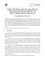 NGHIÊN CỨU MỐI QUAN HỆ GIỮA NHẬN THỨC CỦA NHÂN VIÊN VỀ VẤN ĐỀ TRÁCH NHIỆM XÃ HỘI DOANH NGHIỆP VÀ HÀNH VI HỢP TÁC TẠI CÔNG TY CỔ PHẨN DỆT MAY PHÚ HÒA AN