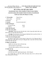 Đề cương công tác kỹ sư