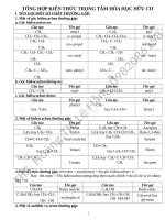 ôn tập hữu cơ luyện thi trung hoc phổ thông quốc gia