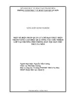 skkn một số biện pháp quản lý chỉ đạo thực hiện nhằm nâng cao hiệu quả công tác chủ nhiệm lớp tại trường phổ thông dân tộc bán trú trung học cơ sở na mèo 