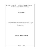 YẾU tố THỜI đại TRONG NGHỆ THUẬT sắp đặt ở VIỆT NAM 