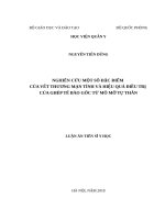 Nghiên cứu một số đặc điểm của vết thương mạn tính và hiệu quả điều trị của ghép tế bào gốc từ mô mỡ tự thân