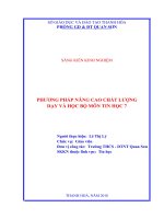 skkn phương pháp nâng cao chất lượng dạy và học bộ môn tin học 7 