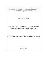 Giải pháp phát triển kinh tế trang trại tại huyện hoằng hóa, tỉnh thanh hóa 