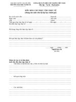 Mẫu báo cáo thực tập (nơi đến thực tập)