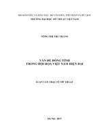VẤ n đề  đồ NG TÍNH  TRONG hộ i họa VIỆT NAM HIỆN đại 