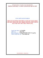 skkn một số giải pháp giúp rèn luyện kỹ năng sống cho học sinh lớp chủ nhiệm trường PTDT BT THCS trung hạ 