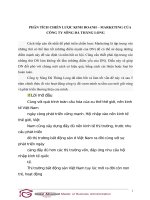 Phân tích chiến lược kinh doanh – marketing của công ty sông đà thăng long 