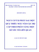 Nguy cơ tái phát sau đột quỵ thiếu máu não cục bộ cấp theo phân tầng một số yếu tố liên quan (Luận án tiến sĩ)