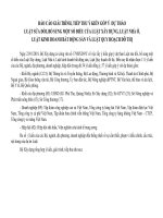 BÁO CÁO GIẢI TRÌNH, TIẾP THU Ý KIẾN GÓP Ý DỰ THẢO LUẬT SỬA ĐỔI, BỔ SUNG MỘT SỐ ĐIỀU CỦA LUẬT XÂY DỰNG, LUẬT NHÀ Ở, LUẬT KINH DOANH BẤT ĐỘNG SẢN VÀ LUẬT QUY HOẠCH ĐÔ THỊ
