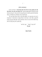 Giải pháp phát triển kinh tế nông nghiệp trên địa bàn huyện văn lâm, tỉnh hưng yên 