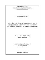 Phân tích cấu hình, thí nghiệm rơle bảo vệ so lệch thanh cái p746 sử dụng giao thức IEC 61850 tại trạm biến áp 220kv ngũ hành sơn