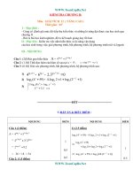 [ToanCapBa.Net]Tổng hợp đề kiểm tra 1 tiết và đáp án toán chương 2 - Giải tích 12 (1)