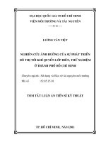 Nghiên cứu ảnh hưởng của sự phát triển đô thị tới khí quyển lớp biên, thử nghiệm ở thành phố hồ chí minh (tt) 