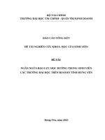 NGĂN NGỪA bạo lực học ĐƯỜNG TRONG SINH VIÊN các TRƯỜNG đại học TRÊN địa bàn TỈNH HƯNG yên