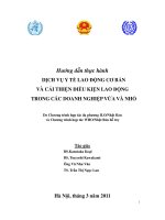 Hướng dẫn thực hành DỊCH VỤ Y TẾ LAO ĐỘNG CƠ BẢN VÀ CẢI THIỆN ĐIỀU KIỆN LAO ðỘNG TRONG CÁC DOANH NGHIỆP VỪA VÀ NHỎ