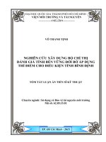 Nghiên cứu xây dựng bộ chỉ thị đánh giá tính bền vững đới bờ áp dụng thí điểm cho điều kiện tỉnh bình định (tt) 