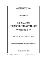 Nhân vật nữ trong tiểu thuyết lê lựu ( Luận án tiến sĩ)