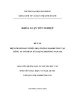 khóa luận tốt nghiệp: hoàn thiện hoạt động marketing tại công ty cổ phần xây dựng phương nam 135