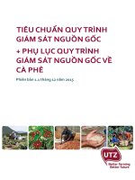 TIÊU CHUẨN QUY TRÌNH GIÁM SÁT NGUỒN GỐC + PHỤ LỤC QUY TRÌNH GIÁM SÁT NGUỒN GỐC VỀ CÀ PHÊ