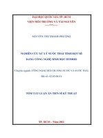 Nghiên cứu xử lý nước thải tinh bột mì bằng công nghệ sinh học hybrid (tt) 