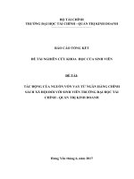 Tác động của nguồn vốn vay từ ngân hàng chính sách xã hội đối với sinh viên trường đại học tài chính quản trị kinh doanh