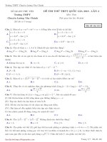 Đề thi thử Toán THPT Chuyên Lương Văn Chánh – Phú Yên lần 2 – 2018