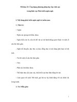 Modul 23 ứng dụng phương pháp dạy học tích cực trong lĩnh vực phát triển ngôn ngữ 