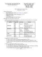 ĐỀ THI THỰC HÀNH MÔN CƠ SƠ DỮ LIỆU ĐẠI HỌC CÔNG NGHỆ ĐỀ 3