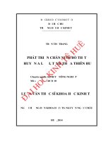 Phát triển chăn nuôi bò thịt ở huyện A Lưới, tỉnh Thừa Thiên Huế