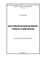 Nghi lễ vòng đời của người dao quần chẹt ở huyện bà vì, thành phố hà nội 
