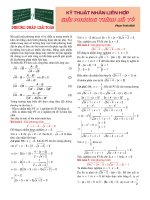 dayhoctoan vn kỹ thuật nhân lượng liên hợp giải phương trình vô tỷ